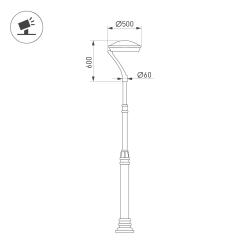 Светильник OXOR-ORNE-G2-500x600-35W Day4000 (BK, 120 deg, 230V) IP65 (Arlight, IP65 Металл, 3 года) в Нижнем Новгороде фото 2