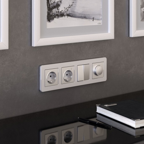 Рамка на 4 поста Werkel Platinum (алюминий) W0042606 в Нижнем Новгороде фото 4