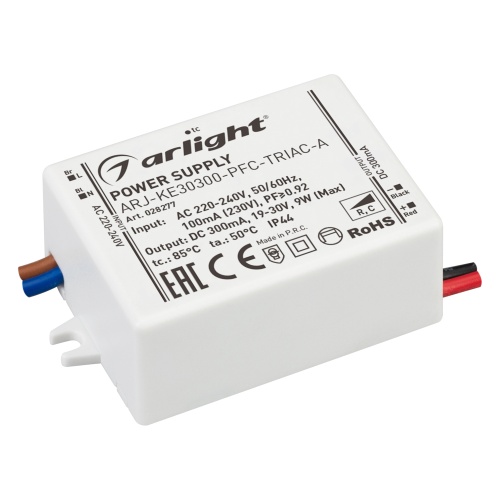 Блок питания ARJ-KE30300-PFC-TRIAC-A (9W, 300mA) (Arlight, IP44 Пластик, 5 лет) в Ермолино фото 3