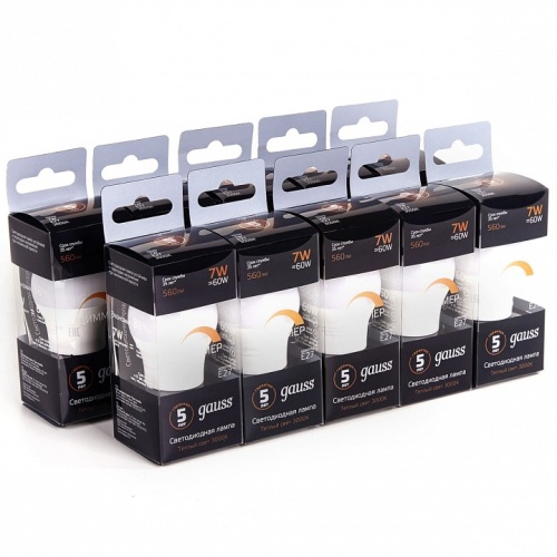 Лампа светодиодная Gauss LED Globe-dim E27 7Вт 3000K 105102107-D в Нижнем Новгороде фото 3