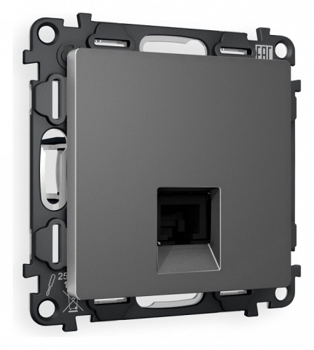 Розетка телефонная RJ-11 со штрокой, без рамки Ambrella Volt ALFA MA662030 в Нижнем Новгороде