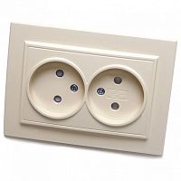 Розетка двойная без заземления и со шторкой Stekker Эрна 39239 в Нижнем Новгороде