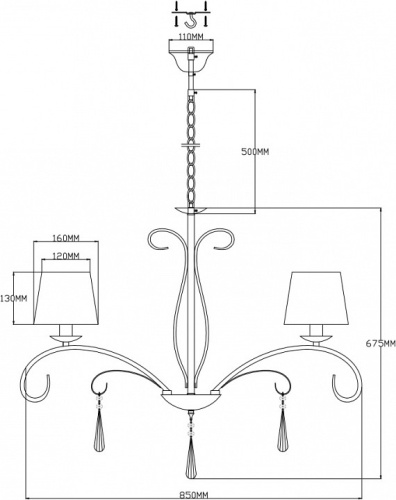 Подвесная люстра Moderli Aramco V2602-8P в Нижнем Новгороде фото 2