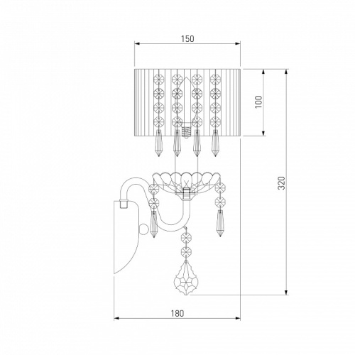 Бра Eurosvet Allata 2045/1 хром/белый в Нижнем Новгороде фото 3