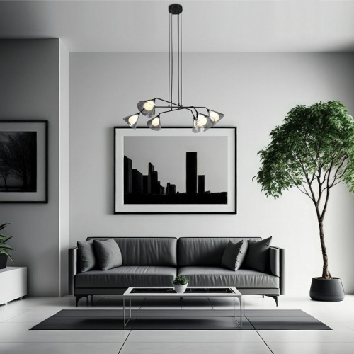 Подвесная люстра Eurosvet Enigma 70161/6 черный в Нижнем Новгороде фото 5