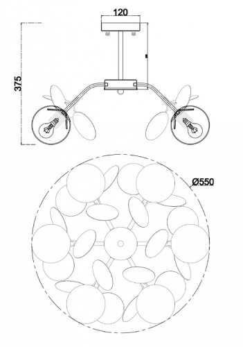 Люстра на штанге Freya Satellite FR5165PL-06S в Нижнем Новгороде фото 3