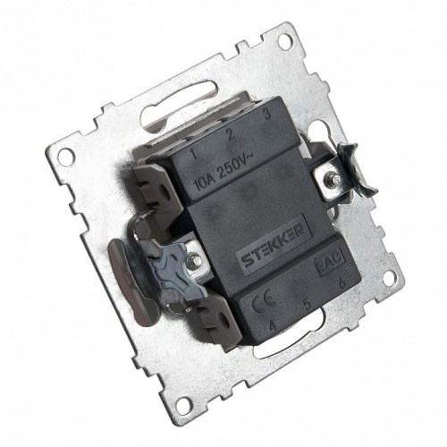 Переключатель одноклавишный без рамки Stekker Катрин 39590 в Нижнем Новгороде фото 3