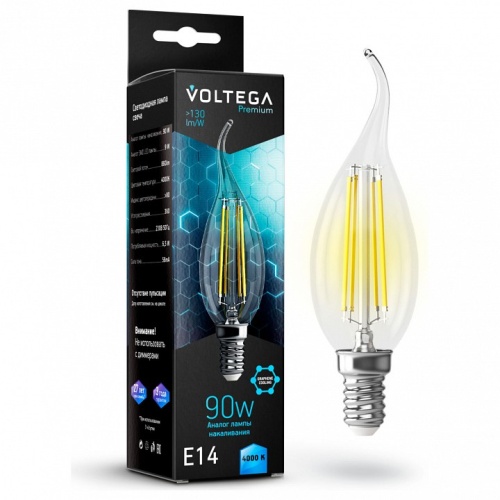 Лампа светодиодная Voltega Candle wind 9W Graphene E14 7Вт 4000K 7133 в Реутове фото 3