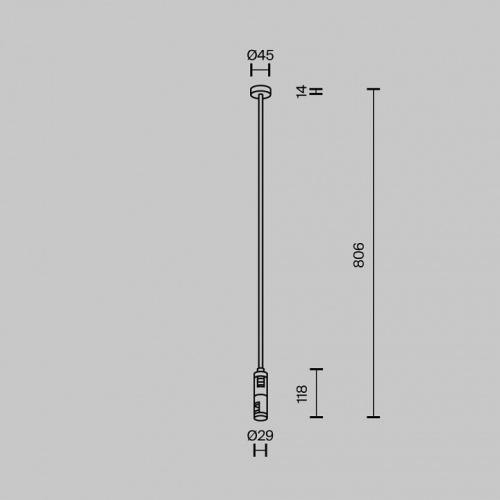 Основание на штанге Maytoni Accessories for tracks Flarity TRA159С-D1-BS в Сургуте фото 2