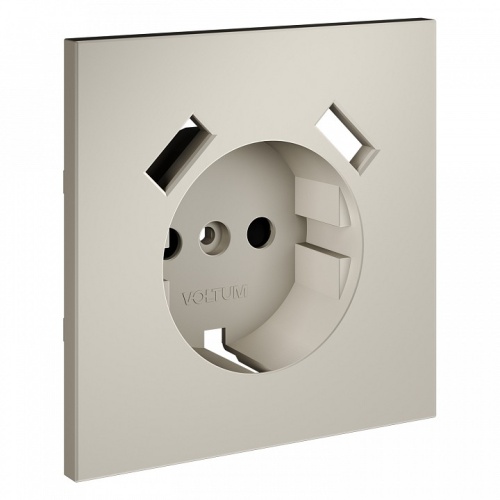 Накладка для розетки с заземлением и со шторками и 2хUSB type A Voltum S70 VLS000903 в Нижнем Новгороде фото 3