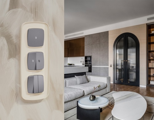 Выключатель самовозвратный одноклавишный с подсветкой, без рамки Ambrella Volt MO MO502055 в Нижнем Новгороде фото 3