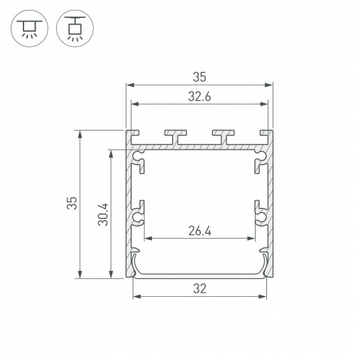 Профиль накладной Arlight LINE 053401 в Нижнем Новгороде фото 2