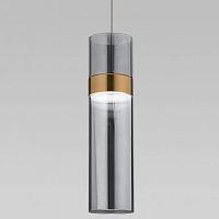 Подвесной светильник Eurosvet Lumen 50244/1 LED латунь/дымчатый в Ермолино