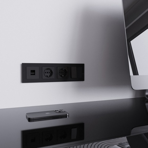 Розетка Ethernet RJ-45 без рамки Werkel черный акрил W1181048 в Нижнем Новгороде фото 3