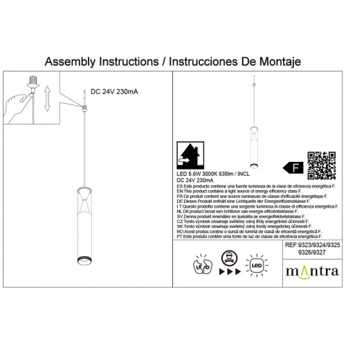 Подвесной светильник Mantra Spark 9324 в Нижнем Новгороде фото 4