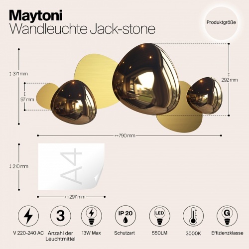 Бра Maytoni Jack-stone MOD314WL-L13G3K в Павлово фото 6