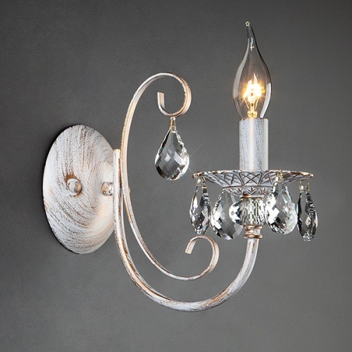 Бра Eurosvet Alda 3305/1 белый с золотом/прозрачный хрусталь Strotskis в Нижнем Новгороде фото 4