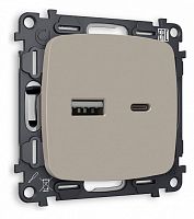 Розетка 2хUSB type A и C без рамки Ambrella Volt OMEGA MO371010 в Нижнем Новгороде