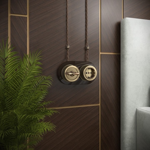 Выключатель одноклавишный без рамки Werkel Ретро (бронза) W5712012 в Нижнем Новгороде фото 11