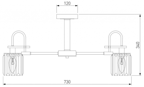 Люстра на штанге Eurosvet Tenia 70090/8 черный в Бородино фото 3