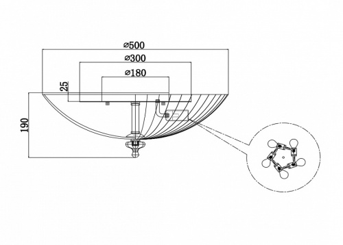 Накладной светильник Maytoni Bonnet C809CL-05CH в Нижнем Новгороде фото 3