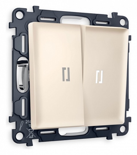 Выключатель проходной двухклавишный с подсветкой Ambrella Volt ALFA MA324035 в Нижнем Новгороде