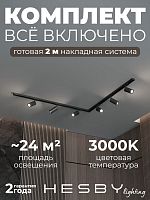 Комплект трековый Hesby Lighting Skylite №3 HSBL_kompl_S003_NL2B3K в Нижнем Новгороде