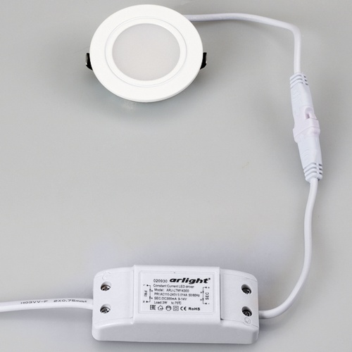 Светодиодный светильник LTM-R60WH-Frost 3W White 110deg (Arlight, IP40 Металл, 3 года) в Новой Ляле фото 3