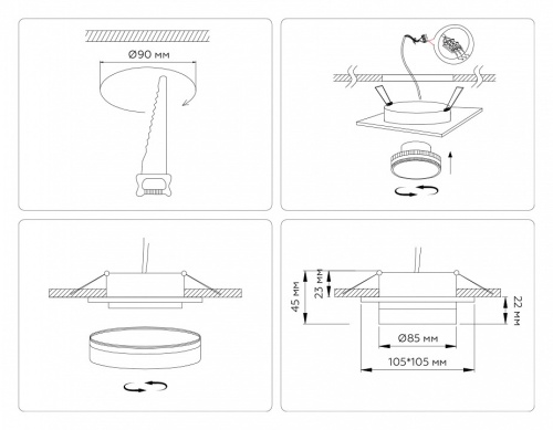 Встраиваемый светильник Ambrella Light TN TN6709 в Нижнем Новгороде фото 6