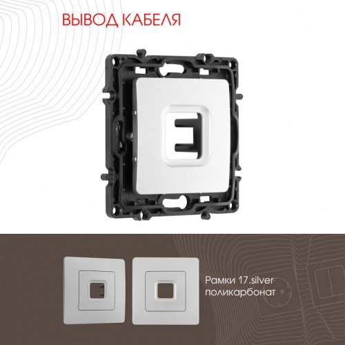 Розетка для вывод кабеля без рамки Arte Milano am-217 217.49-1.silver в Нижнем Новгороде фото 4