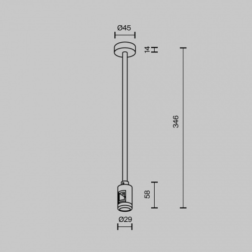 Основание на штанге Maytoni Accessories for tracks Flarity TRA158C-S1-BS в Чебоксарах фото 2