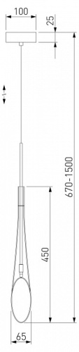 Подвесной светильник Eurosvet Folio 50224/1 прозрачный в Геленджике фото 3