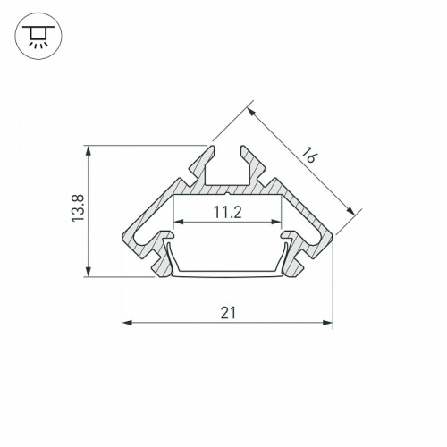 Профиль накладной Arlight Pds 23862 в Нижнем Новгороде фото 2