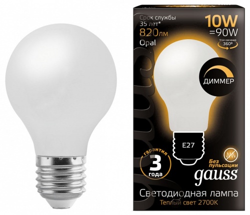 Лампа светодиодная Gauss 1022 E27 10Вт 2700K 102202110-D в Нижнем Новгороде фото 3