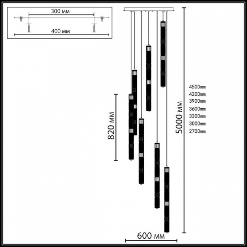 Подвесная люстра Odeon Light COLLIER 5456/210L в Нижнем Новгороде фото 4