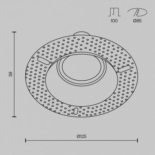 Встраиваемый светильник Maytoni Dot DL042-01-RD-B в Карачеве фото 7