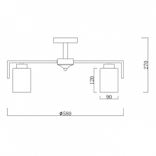 Люстра на штанге Escada Style 1142/5P Silver в Изобильном фото 4