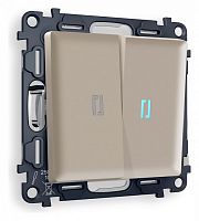 Выключатель двухклавишный с подсветкой без рамки Ambrella Volt ALFA MA364020 в Нижнем Новгороде