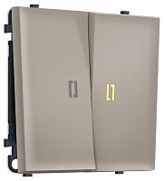 Выключатель самовозвратный двухклавишный с подсветкой, без рамки Ambrella Volt MS MS364050 в Нижнем Новгороде