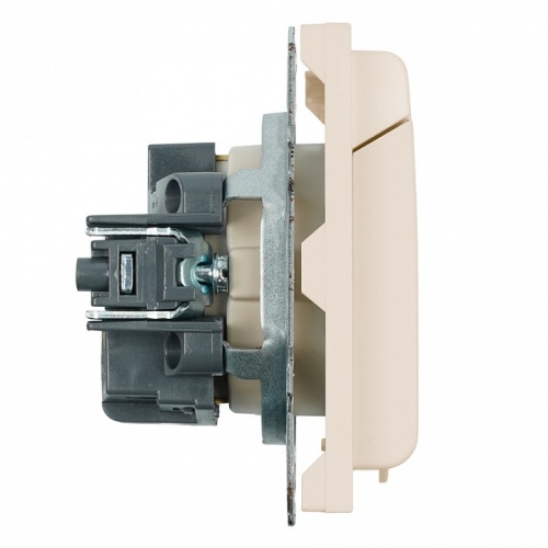 Розетка с заземлением и со шторкой, с крышкой Stekker Эмили 49907 в Нижнем Новгороде фото 6