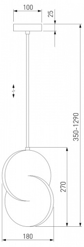 Подвесной светильник Eurosvet Lang 50225/1 LED черный в Белово фото 2