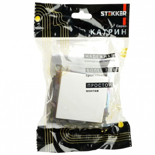 Переключатель перекрестный одноклавишный без рамки Stekker Катрин 49176 в Нижнем Новгороде фото 5