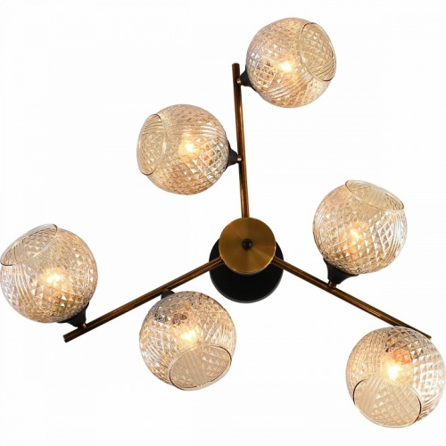 Люстра на штанге 11341-0.3-06 GOLD BRONZE+BK в Нижнем Новгороде фото 4