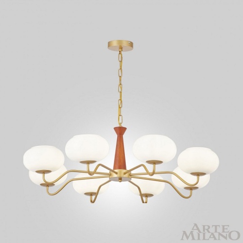 Подвесная люстра Arte Milano AM-Napoli 310166/D900/8 BS/WD в Нижнем Новгороде фото 8