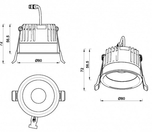 Встраиваемый светильник iLedex Mars 112-12W-D80-4000K-24DG-WH в Нижнем Новгороде фото 4