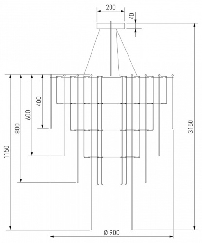 Подвесная люстра Bogate's Queen 91101 LED в Нижнем Новгороде фото 3