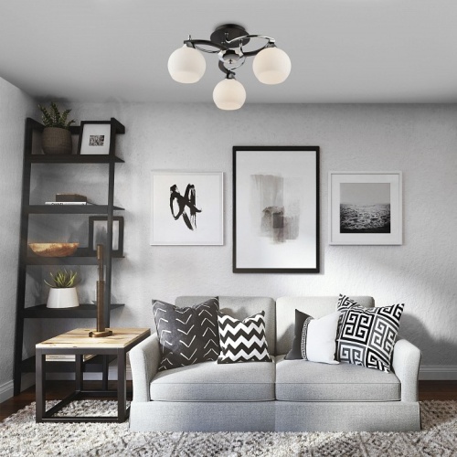 Потолочная люстра Eurosvet Larion 9654/3 хром/венге в Нижнем Новгороде фото 3