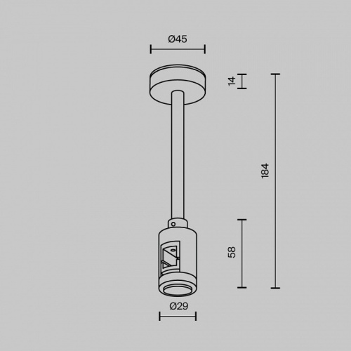 Подвес для трека Maytoni Accessories for tracks Flarity TRA156С-SL1-BS в Ермолино фото 5