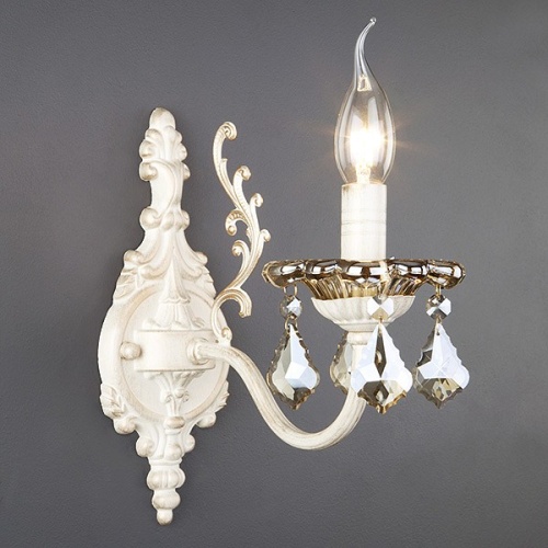 Бра Eurosvet Elisha 3281/1 белый с золотом/тонированный хрусталь Strotskis в Нижнем Новгороде фото 5