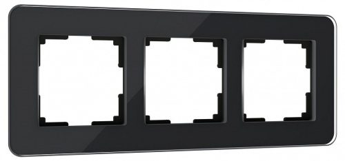 Рамка на 3 поста Werkel Elite (черный, стекло) W0032448 в Нижнем Новгороде